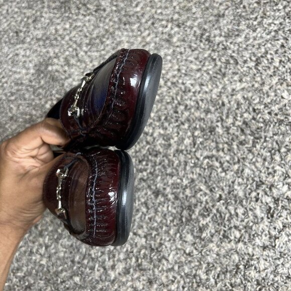 SAS Women's Metro Horsebit Patent Leather Loafer Shoes Burgundy Red Size 6 W - Picture 8 of 11